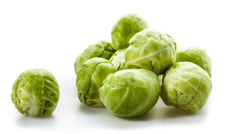 Rosenkohl auf weissen hintergrund isoliert