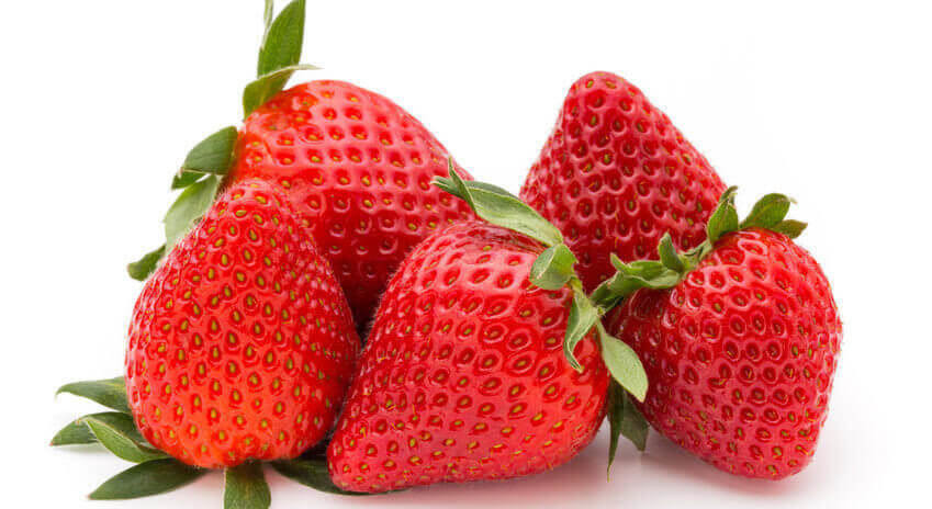 Strawberry isolated on white background. Fresh berry.