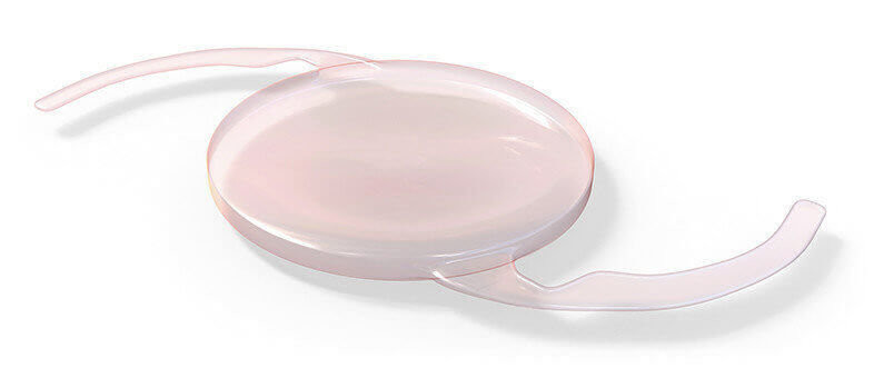 Intraocular lens implant isolated on white