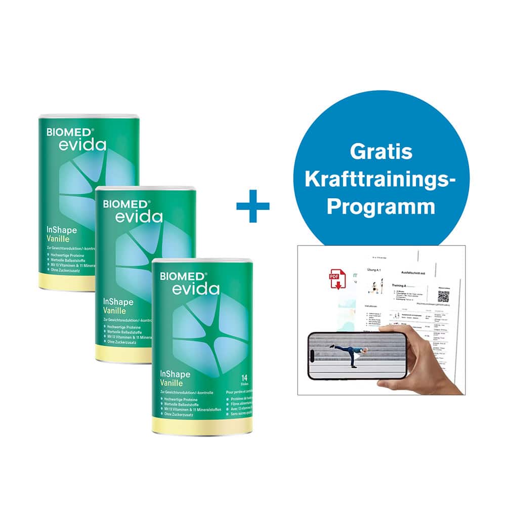 Biomed Evida InShape Vanille + GRATIS Stoffwechsel-Turbo von Dr. Jan Stutz