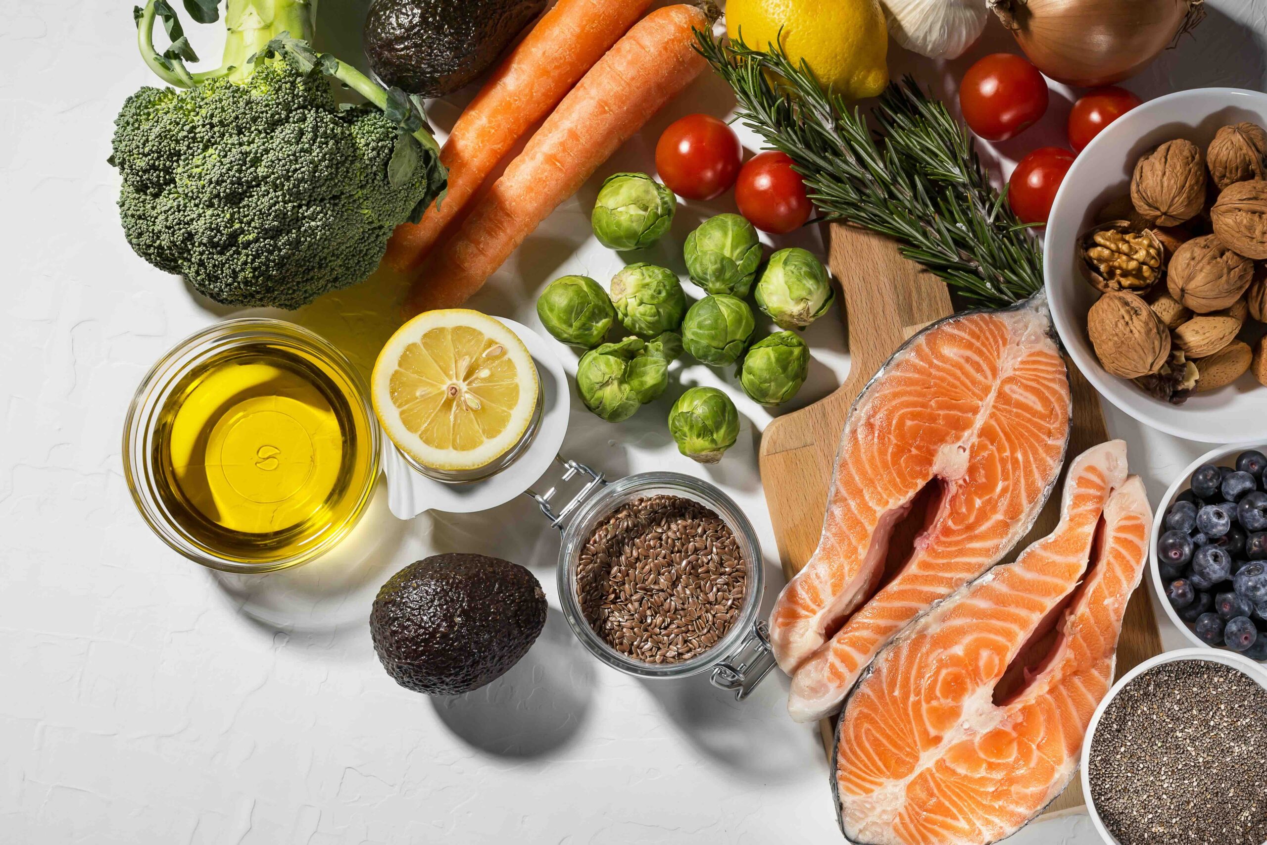 Mediterrane Lebensmittel mit viel Omega-3