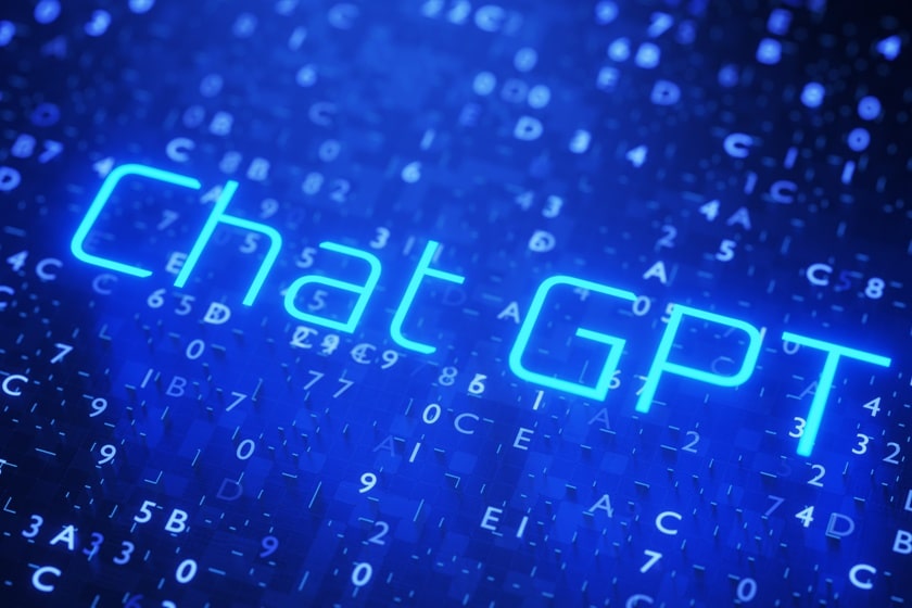 inscription chat gpt blue on a digital background. ChatGPT Chat with AI or Artificial Intelligence Smart AI. Artificial intelligence processor. 3d render.